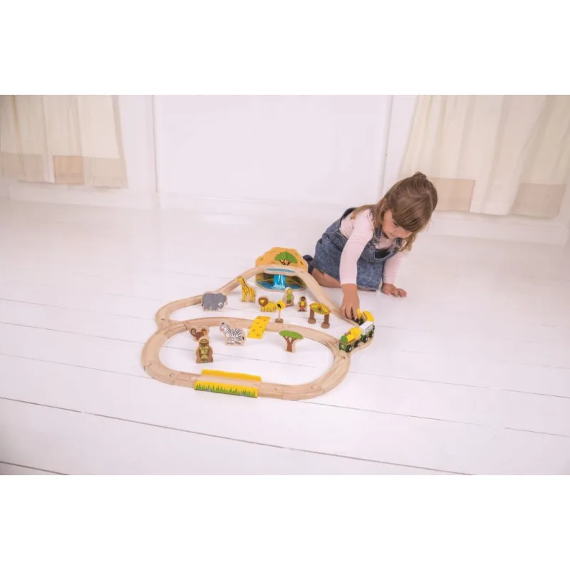 Bigjigs Rail Drevená vláčikodráha Safari