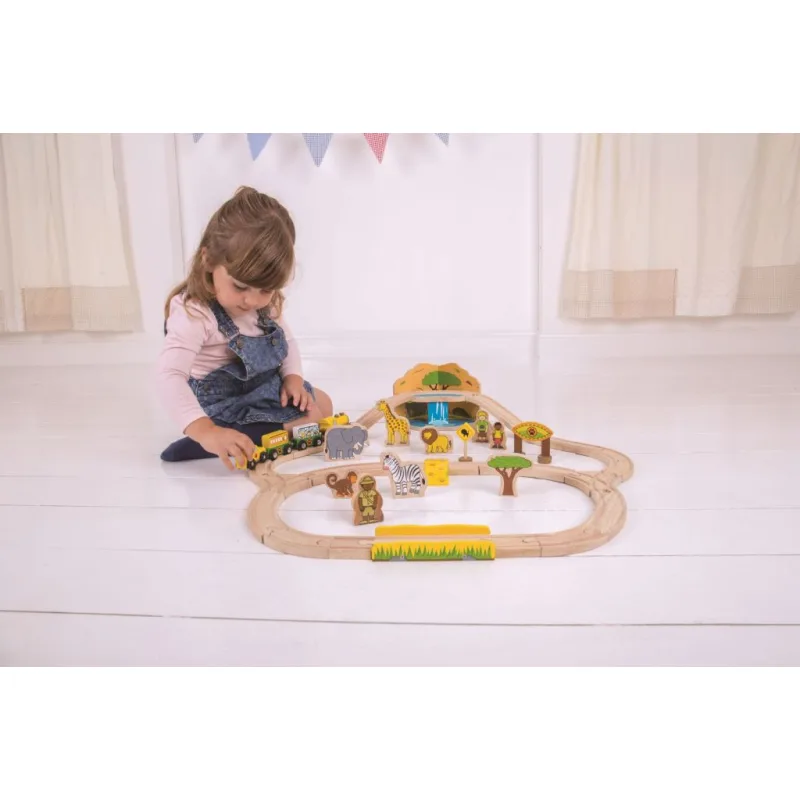 Bigjigs Rail Drevená vláčikodráha Safari