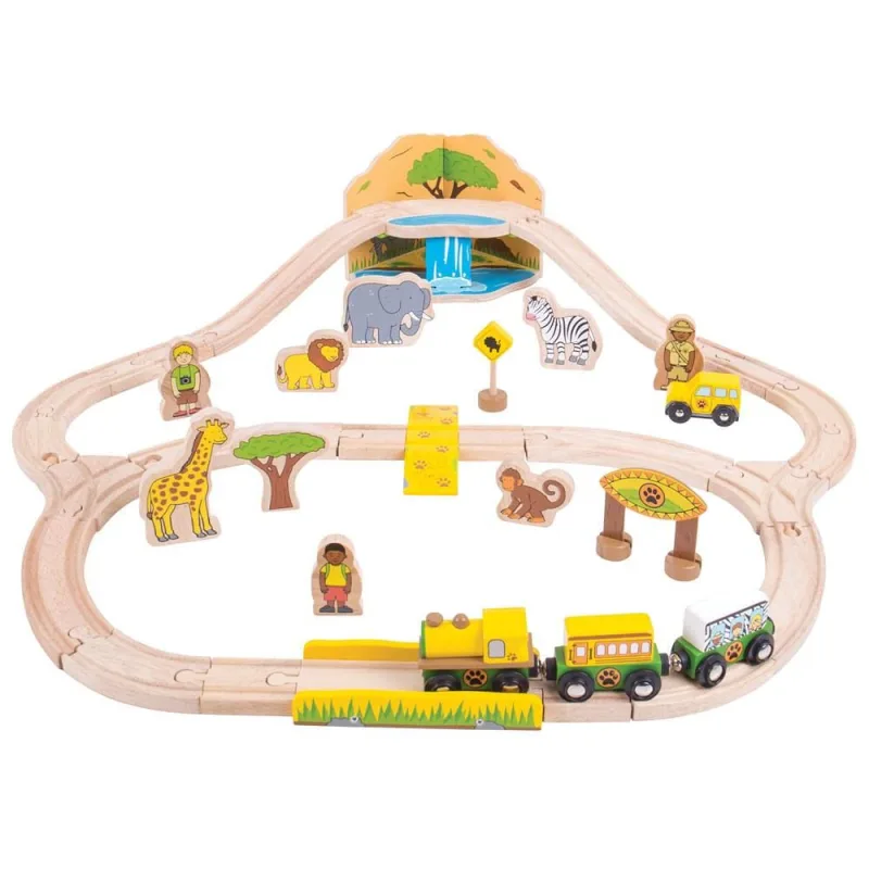 Bigjigs Rail Drevená vláčikodráha Safari