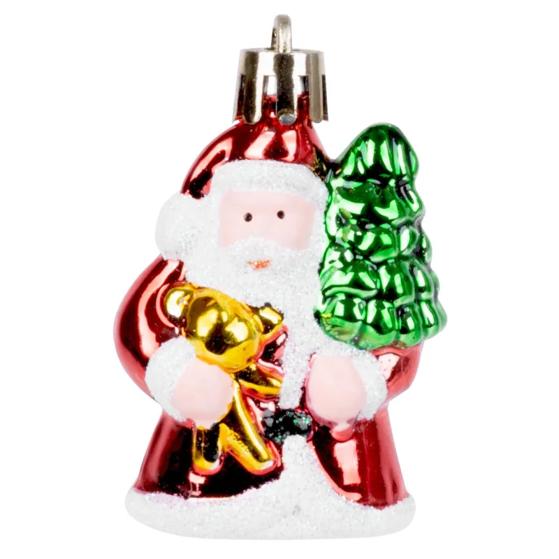 Vianočné ozdoby na stromček 6 ks, Santa, 6 cm