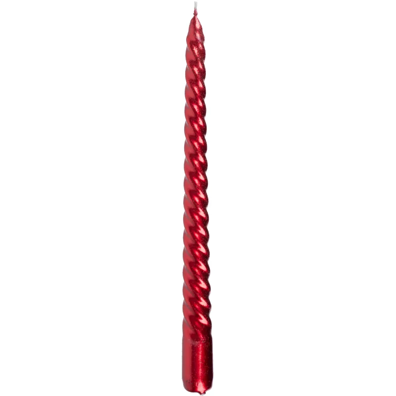 Sviečka MagicHome Vianoce, 25 cm, červená, špirálová, balenie 2 ks