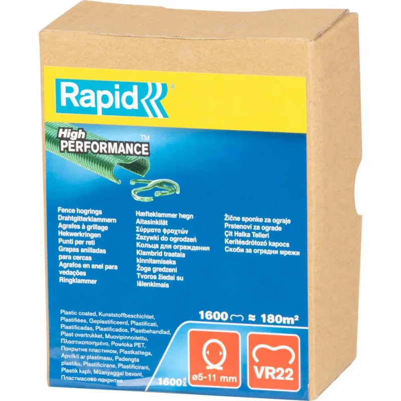 Spony RAPID VR22, PVC zelené, pre viazacie kliešte FP222 a FP20