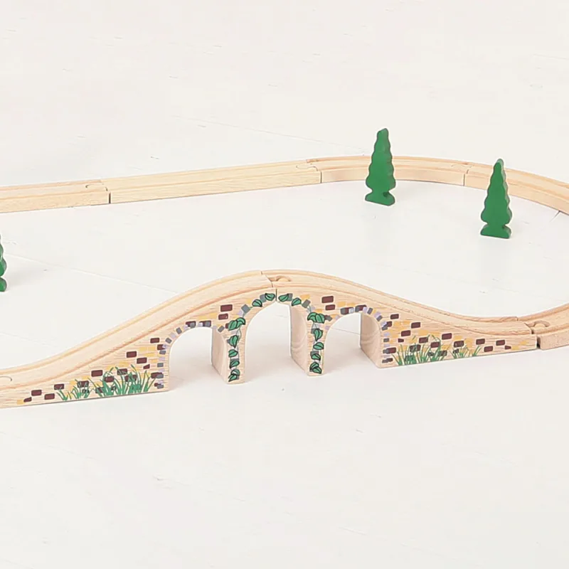 Bigjigs Rail Drevené vláčiky - Most s troma oblúkmi