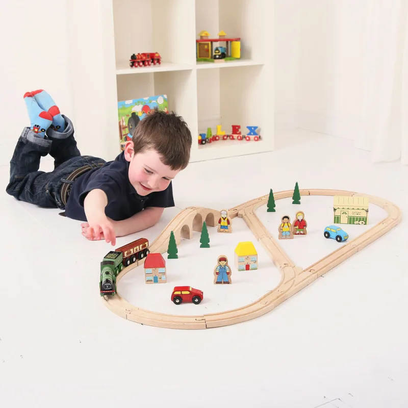 Bigjigs Rail Drevená vláčikodráha - Flying Scotsman