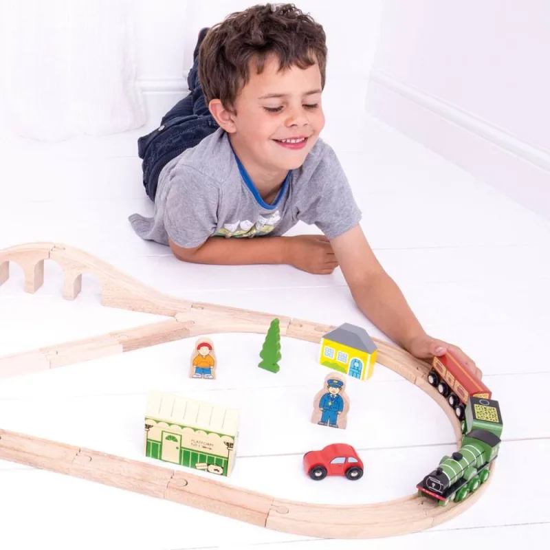 Bigjigs Rail Drevená vláčikodráha - Flying Scotsman
