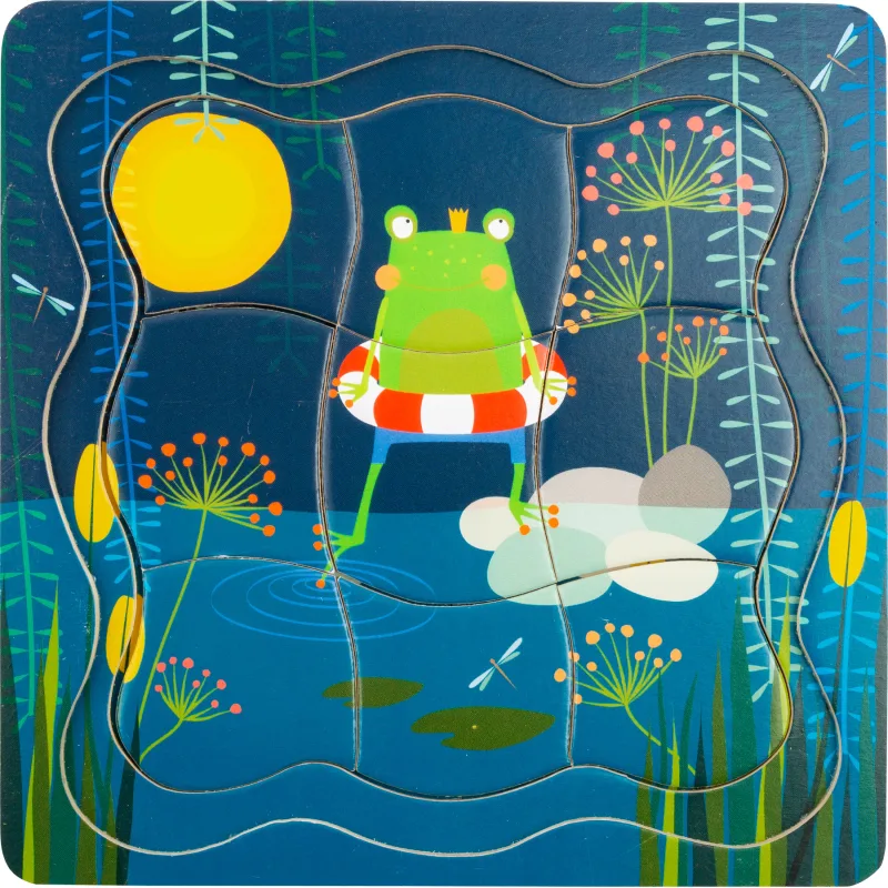 Viacvrstvové puzzle Žabí kráľ