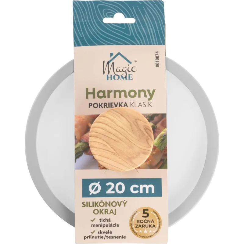 Pokrievka MagicHome Harmony, sklenená, 20 cm