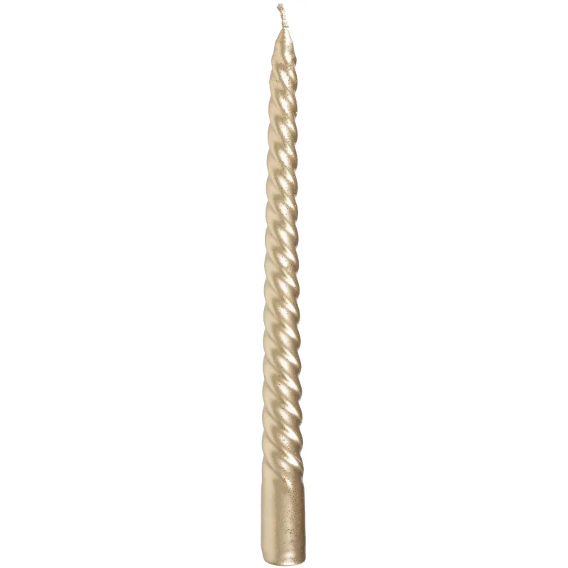Sviečka MagicHome Vianoce, 25 cm, champagne, špirálová, balenie 2 ks