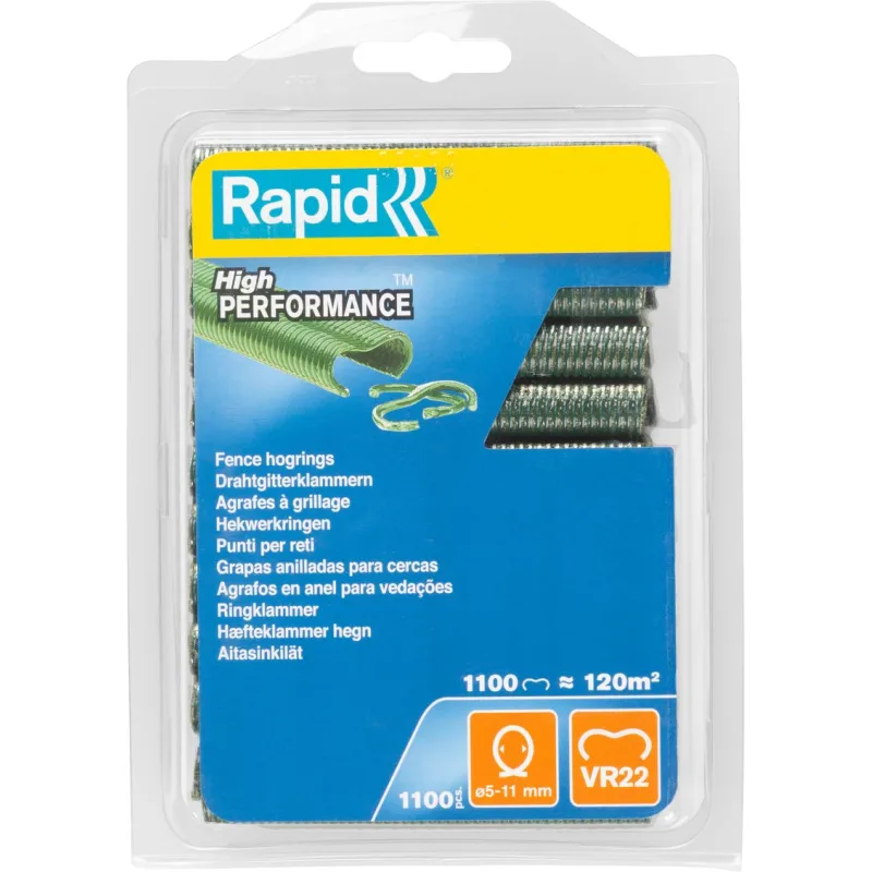 Spona RAPID VR22, PVC zelená, 1100 ks, pre viazacie kliešte