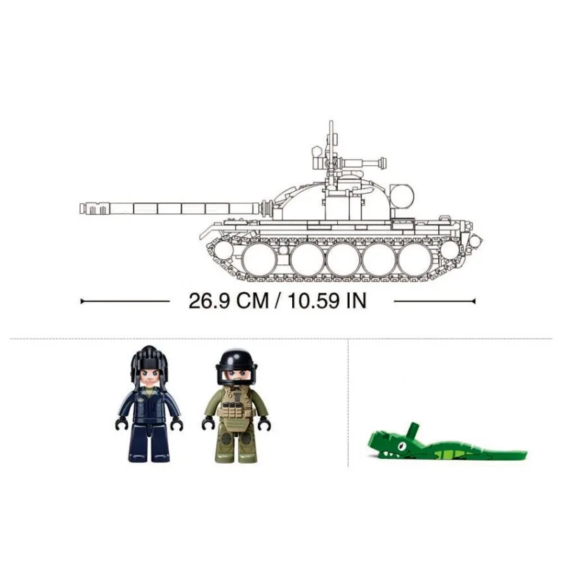 Sluban Model Medium Tank (MBT) 3 in 1 M38-B1135