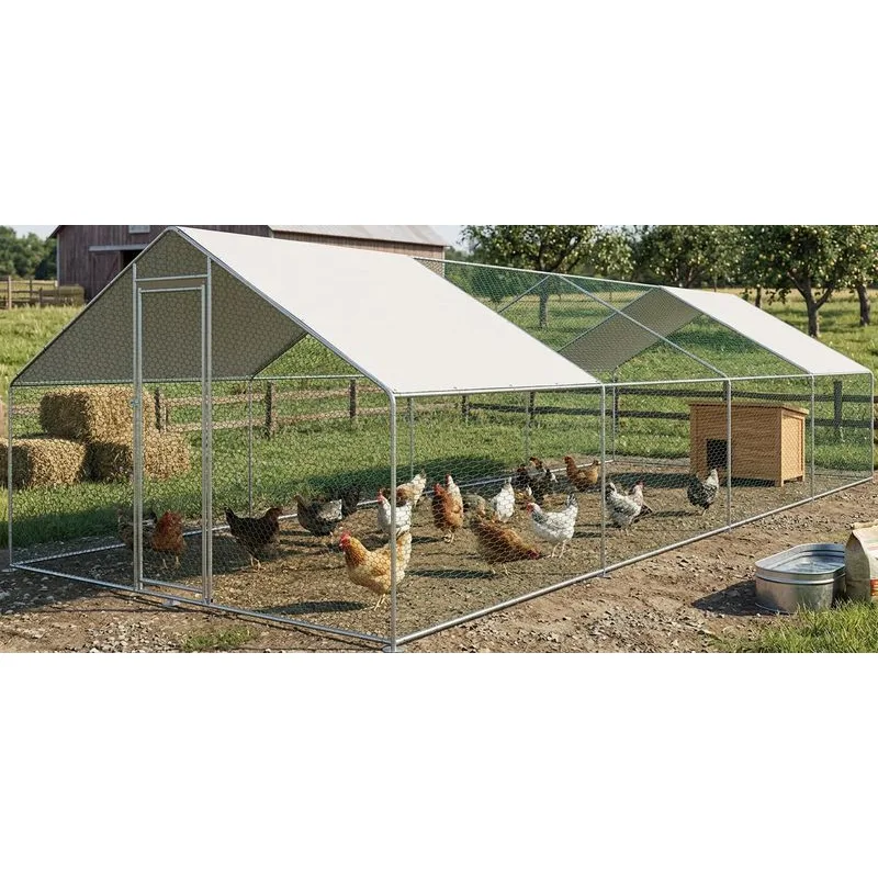 Kurín Strend Pro, pre hydinu, voliéra, klietka, so strechou, 3x8x2 m
