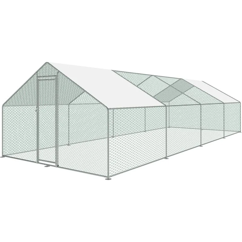 Kurín Strend Pro, pre hydinu, voliéra, klietka, so strechou, 3x8x2 m