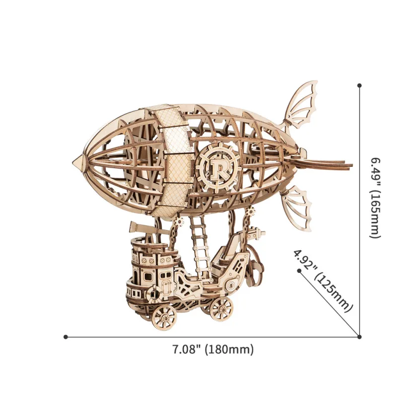 RoboTime Drevené 3D puzzle Rozprávková vzducholoď 176 ks
