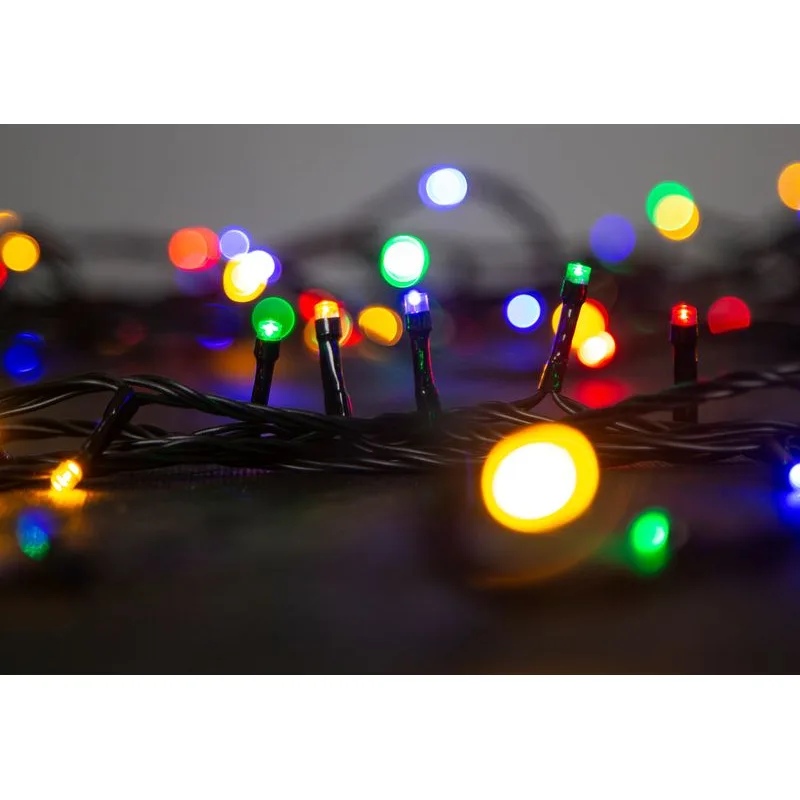 Vianočné osvetlenie reťaz Multi-Connect Star Line, 120 LED, multicolor, 10 m, exteriér