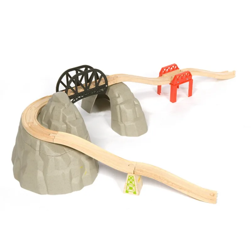 Bigjigs Rail Drevené vláčiky - Set vysokohorská dráha