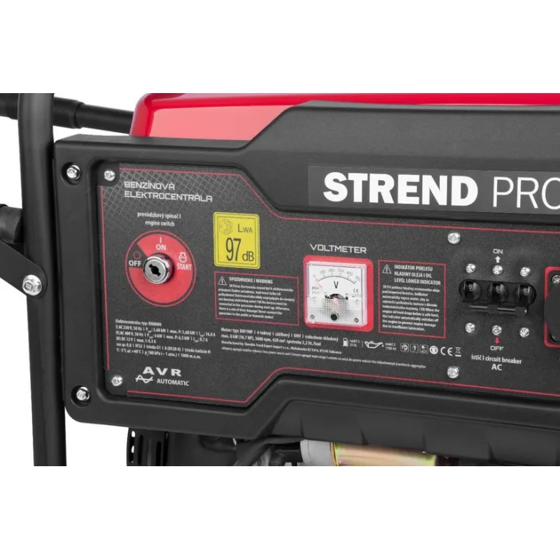 Elektrocentrála Strend Pro KM8000-A, 6,5/6.0 kW, s elektr. štartovaním, benzínová