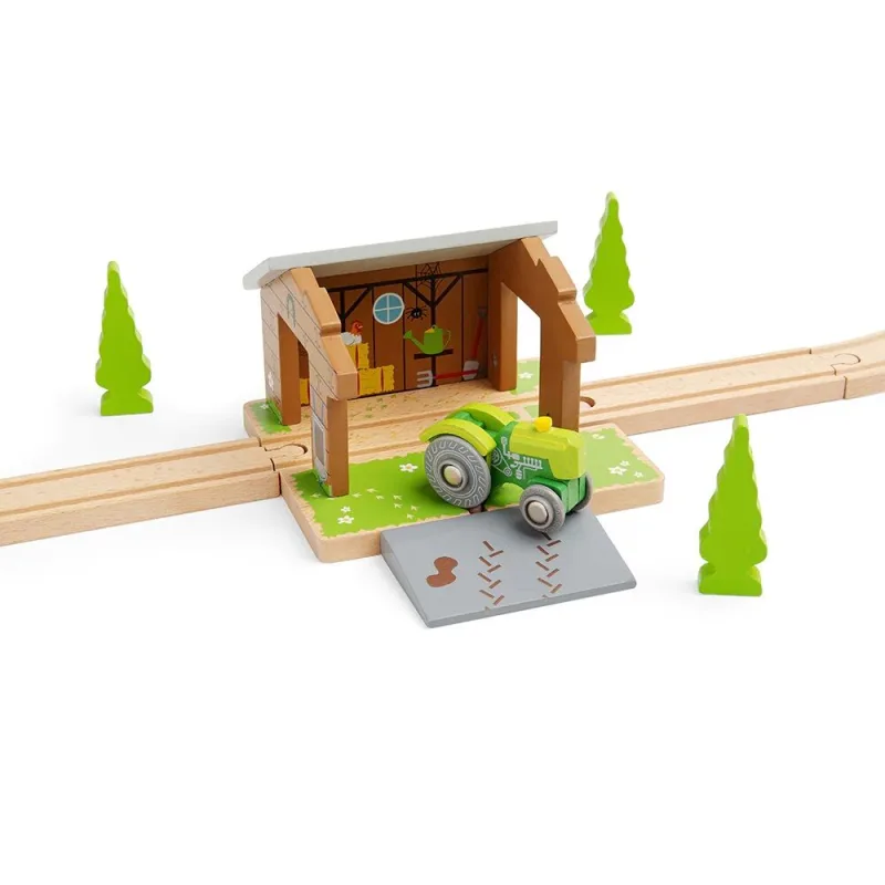 Bigjigs Rail Stodola na koľajniciach
