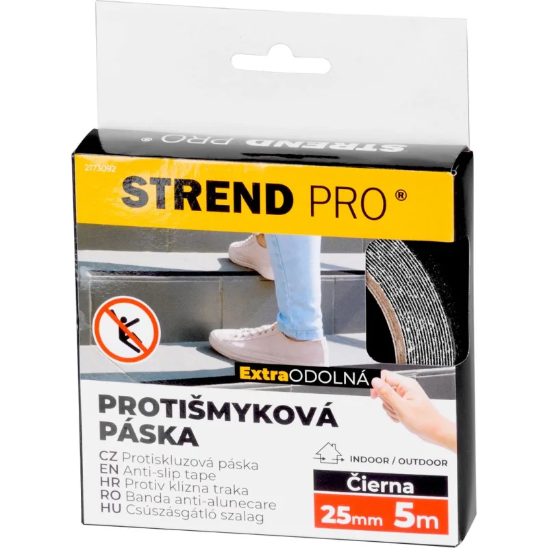 Protišmyková páska 25 mm x 5 m, extra odolná, čierna