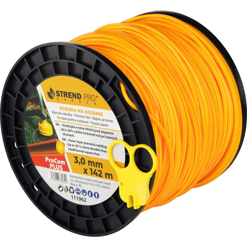 Silon na kosenie Strend Pro ProCom 3,0 mm, hranatý, Spool 142 m