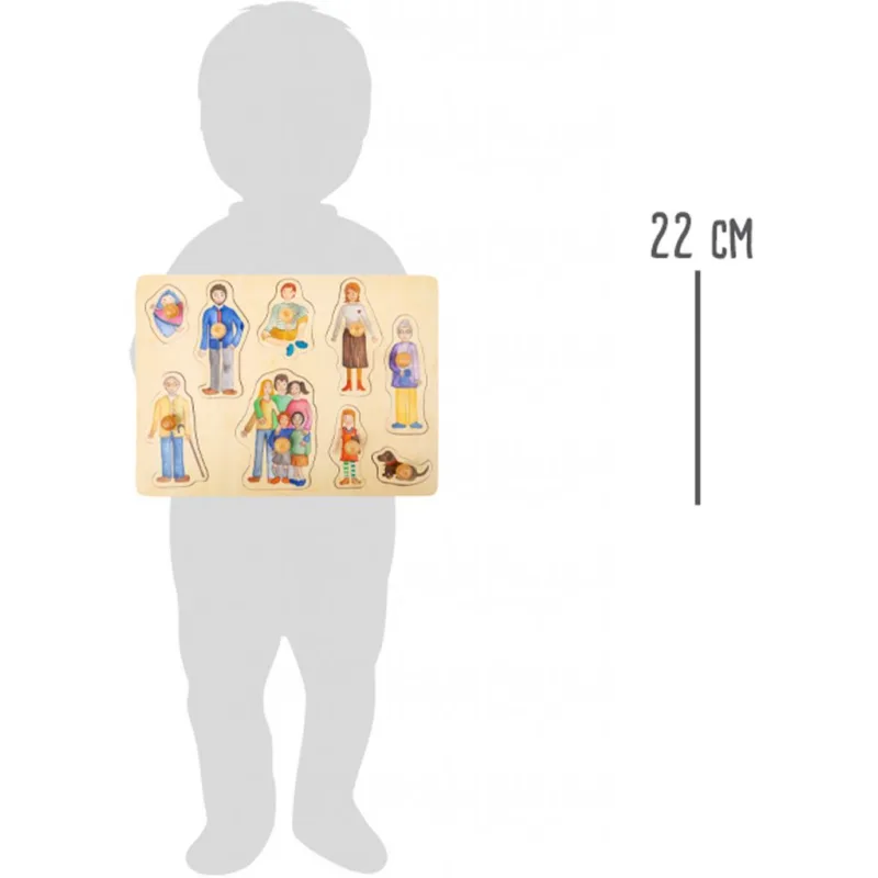 Drevené vkladacie puzzle Rodina