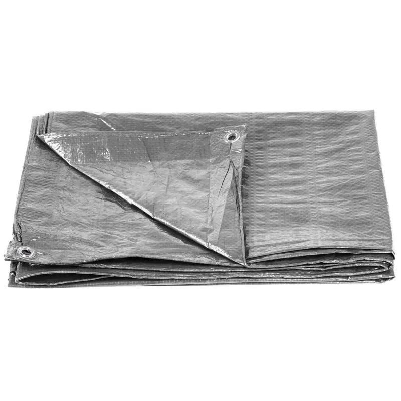 Nepremokavá krycia plachta Medium 5x5 m, 100 g/m², strieborná, s okami