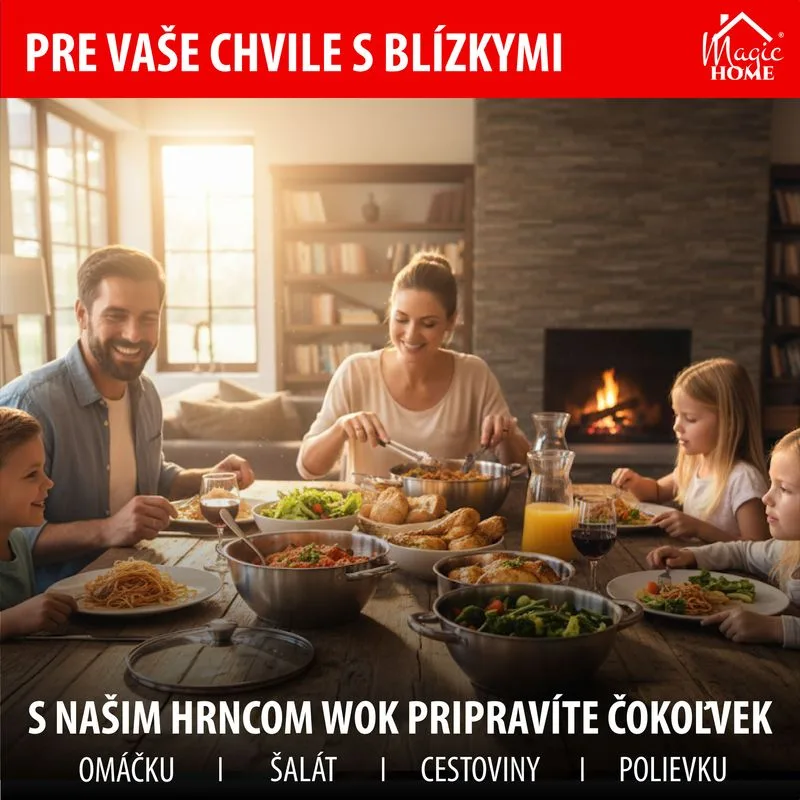 Hrniec Wok MagicHome Chloe, 26 cm, 5 lit., so sklenenou pokrievkou, nerez