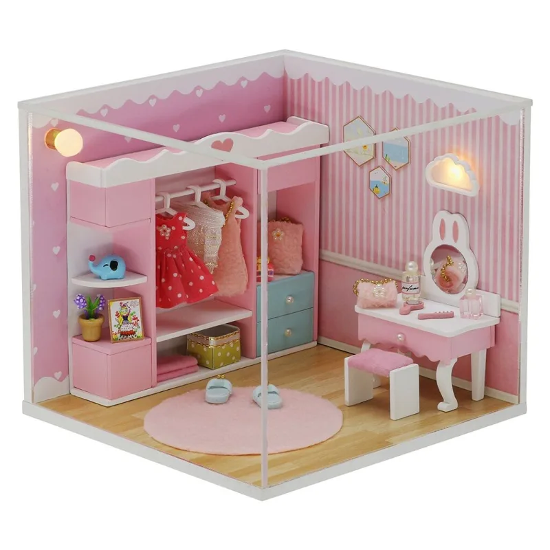Dvěděti Miniatúra domčeka Roztomilá šatňa
