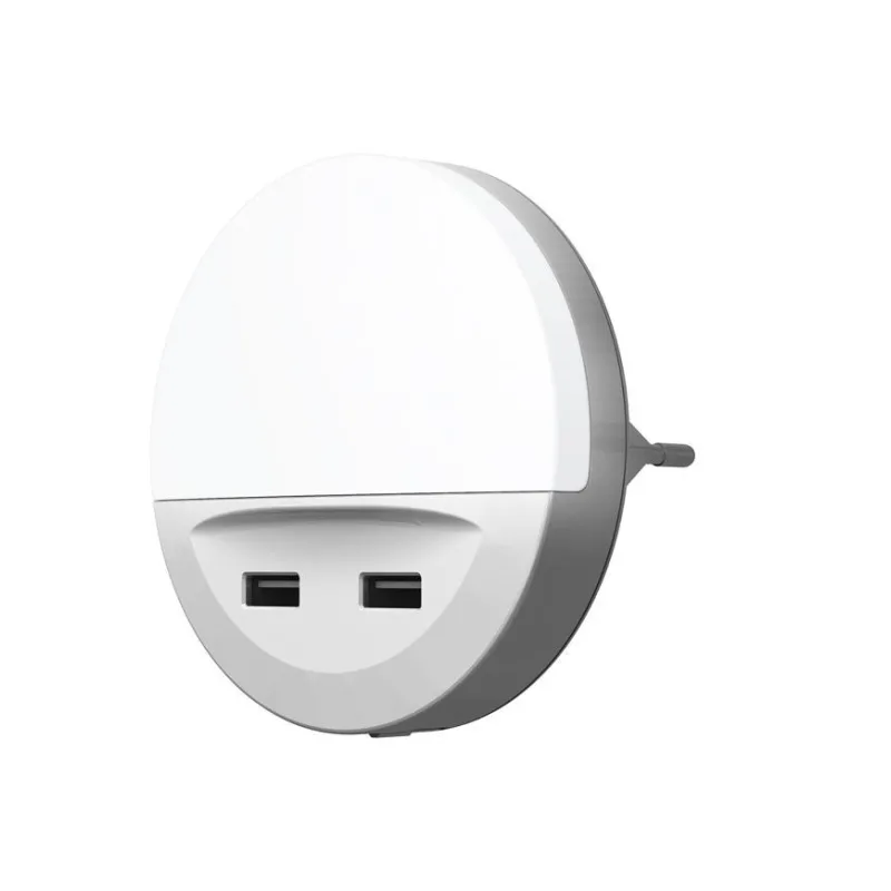 vkové, 2x USB nabíjací port, 3lm, 3000K, senzor deň-noc