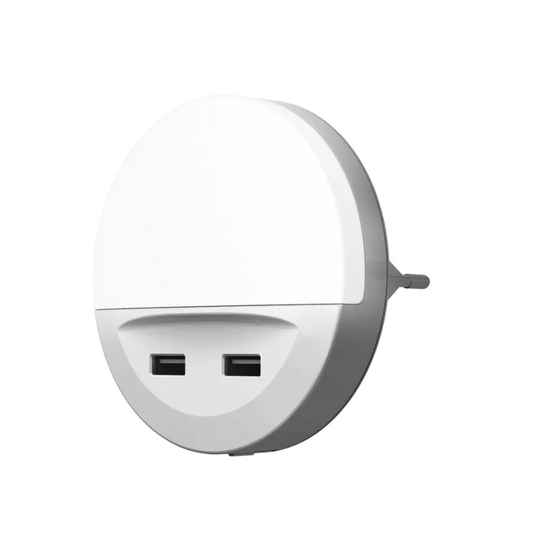 vkové, 2x USB nabíjací port, 3lm, 3000K, senzor deň-noc