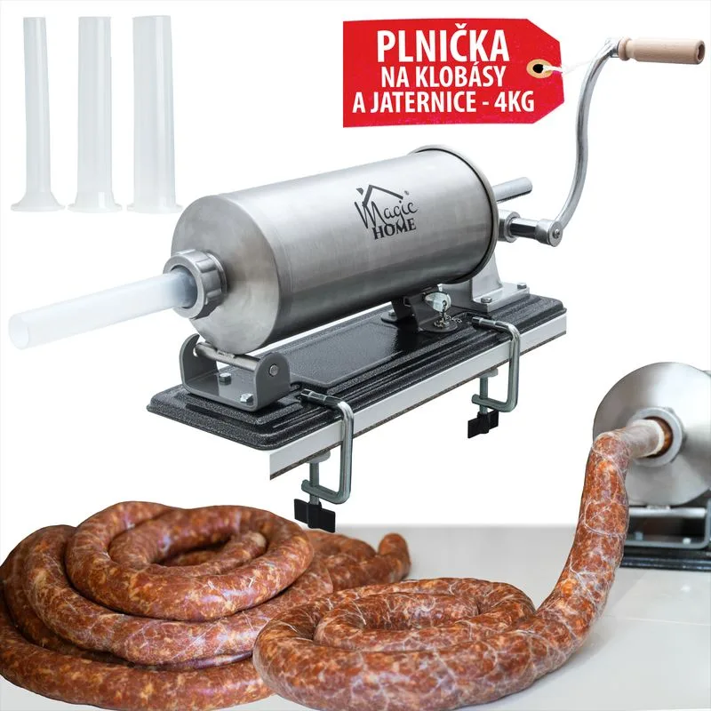 Plnička na klobásy a jaternice Porking SM208, 4 kg, ručná, horizontálna