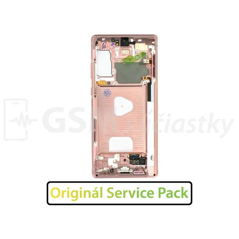 LCD displej + Dotykové sklo a Rám Samsung Galaxy Note 20 - Originál Farba: Zelená