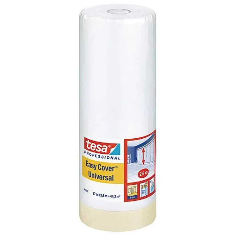 Fólia tesa Pro Easy Cover® Universal, s páskou, 2600 mm, L-17 m, transparentná