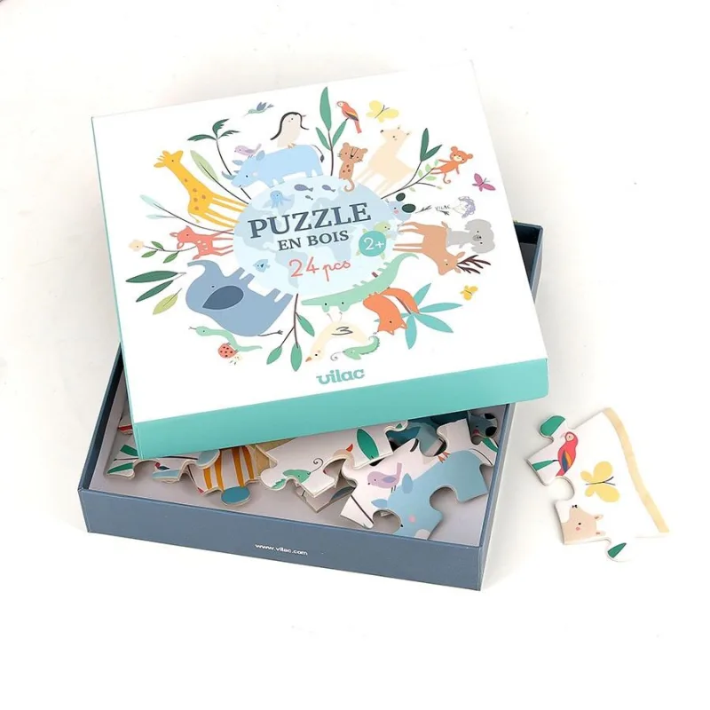 Vilac Okrúhle puzzle Svet 24 ks