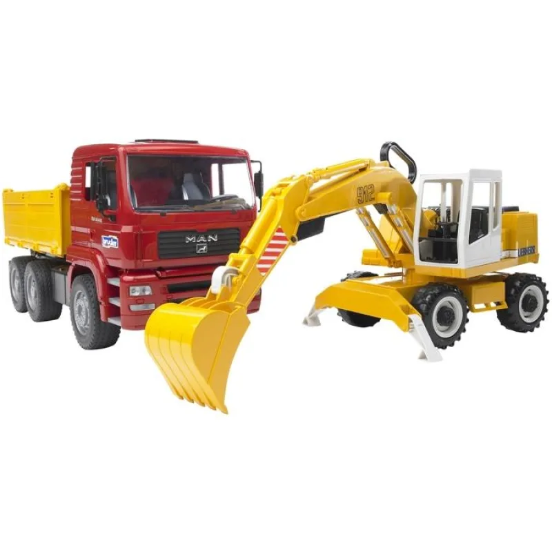 Bruder 2751 Nákladné auto MAN + báger