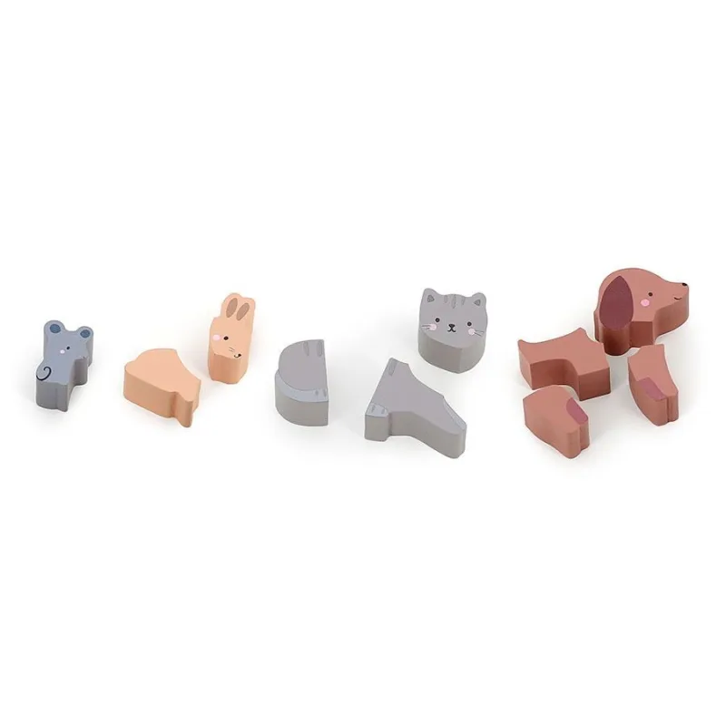 Vilac Vkladacie puzzle Učím sa počítať zvieratká