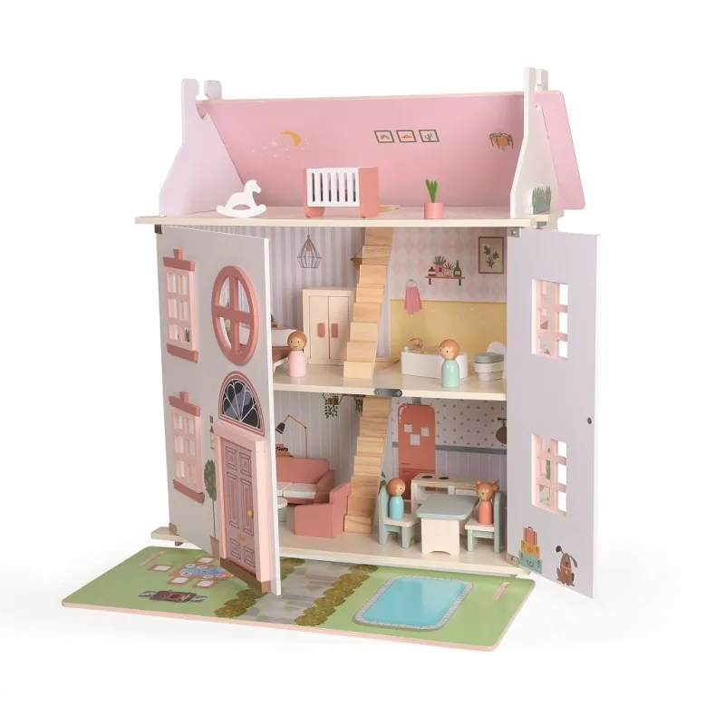 2Kids Toys Domček s bábikami ružový