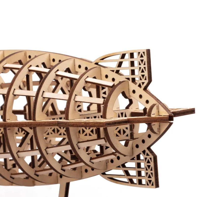 RoboTime Drevené 3D mechanické puzzle Fantastická vzducholoď 229 ks