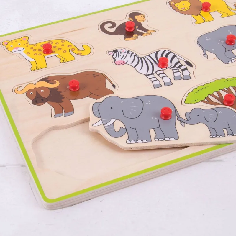 Bigjigs Toys Vkladacie puzzle Safari