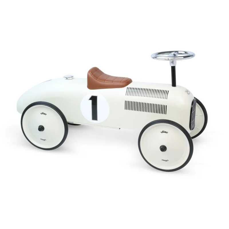 Vilac Kovové odrážadlo Historické pretekárske auto biele