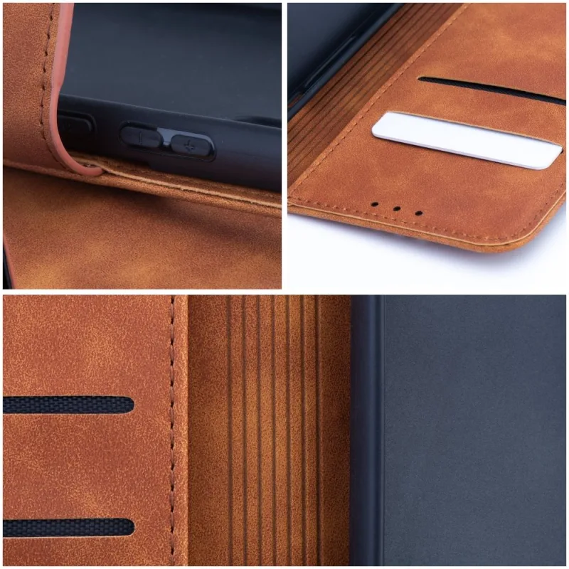 Magnet Book Knižkové diárové puzdro Xiaomi Redmi Note 13 Pro Plus 5G Farba: Hnedá