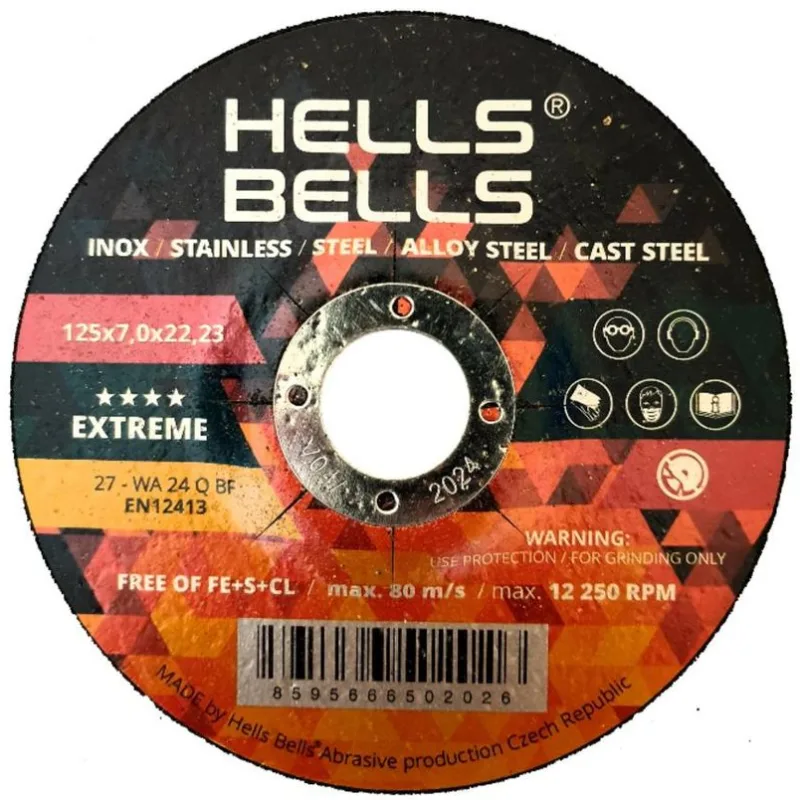 Kotúč Hells Bells 115x7.0x22.2 mm – Extreme, brúsny