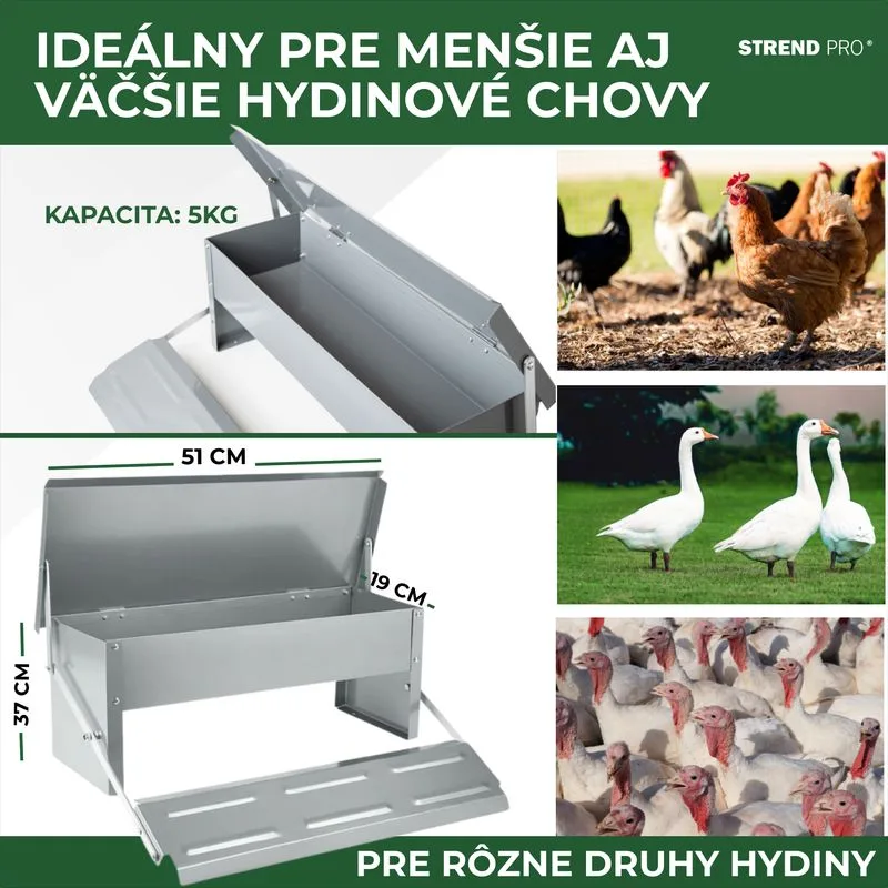 Kŕmitko Strend Pro, pre hydinu, automatické, nášľapné, max. 5 kg