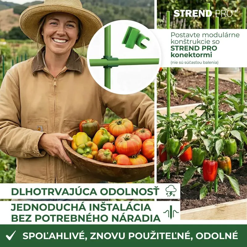 Sklolaminátová zelená oporná tyč, 120 cm, 7.0 mm