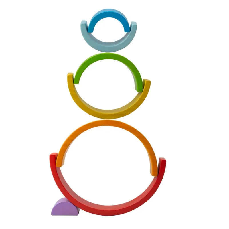 Bigjigs Toys Drevená skladacia dúha malá