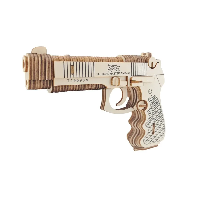 Woodcraft Drevené 3D puzzle Pištoľ M92F
