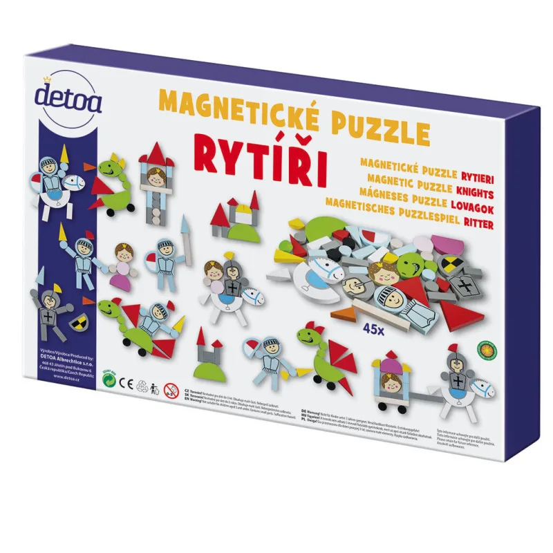 Detoa Magnetické puzzle Rytieri
