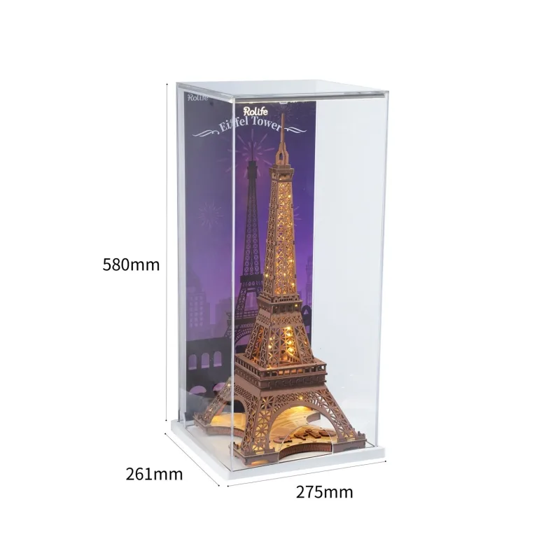 RoboTime 3D Drevené puzzle Rolife Eiffelova veža Night Shining – náhľad 2