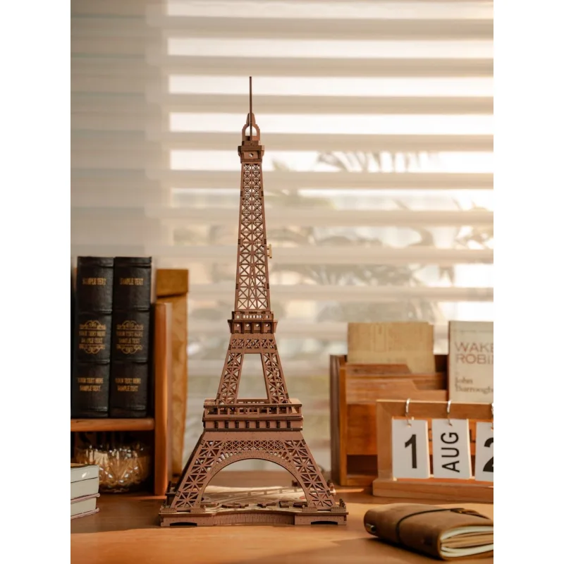 RoboTime 3D Drevené puzzle Rolife Eiffelova veža Night Shining – náhľad 4