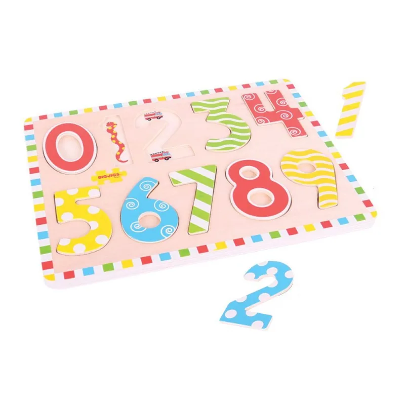 Bigjigs Toys Vkladacie puzzle Počítanie s obrázkami