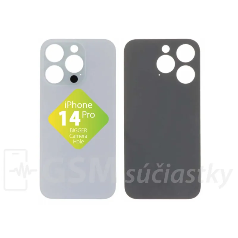 iPhone 14 Pro - Zadné sklo housingu Strieborné